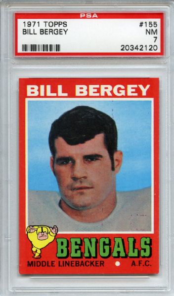 1971 Topps 155 Bill Bergey PSA NM 7