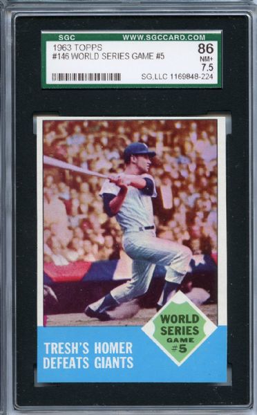 1963 Topps 146 World Series Game 5 SGC NM+ 86 / 7.5