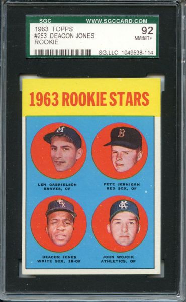 1963 Topps 253 Deacon Jones Rookie SGC NM/MT+ 92 / 8.5