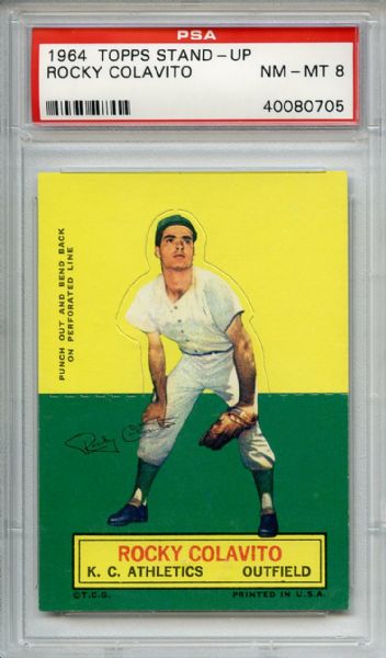 1964 Topps Stand-Up Rocky Colavito PSA NM-MT 8