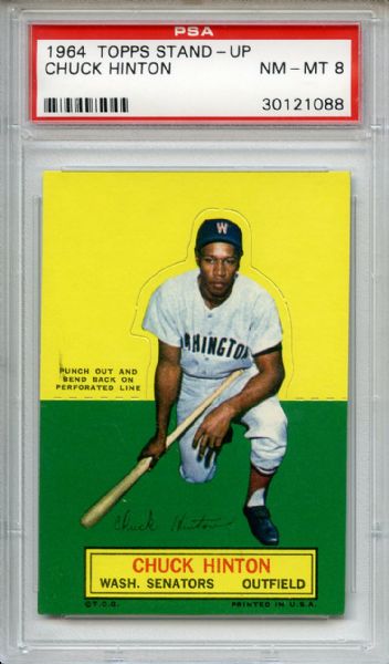 1964 Topps Stand-Up Chuck Hinton PSA NM-MT 8