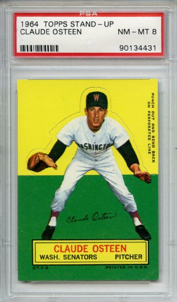1964 Topps Stand-Up Claude Osteen PSA NM-MT 8