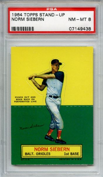 1964 Topps Stand-Up Norm Siebern PSA NM-MT 8