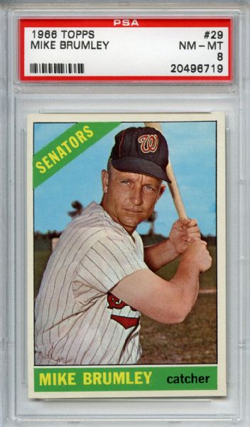 1966 Topps 29 Mike Brumley PSA NM-MT 8