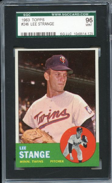 1963 Topps 246 Lee Strange SGC MINT 96 / 9