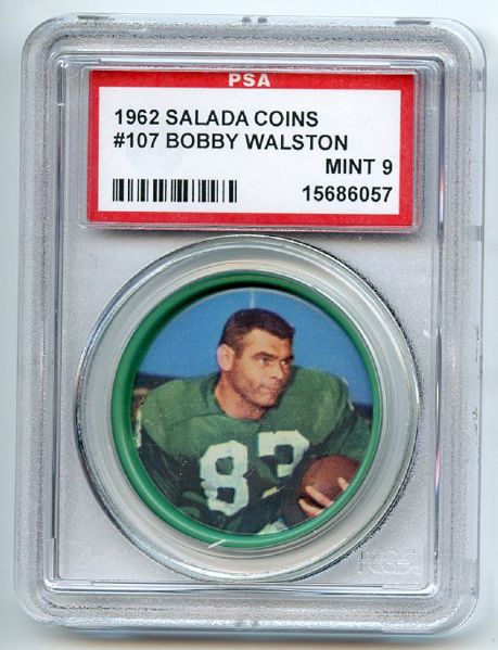 1962 Salada Coins 107 Bobby Walston PSA NM-MT 8