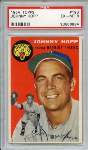 1954 Topps 193 Johnny Hopp PSA EX-MT 6