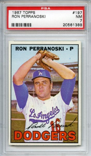 1967 Topps 197 Ron Perranoski PSA NM 7