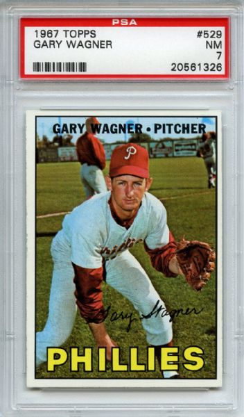 1967 Topps 529 Gary Wagner PSA NM 7