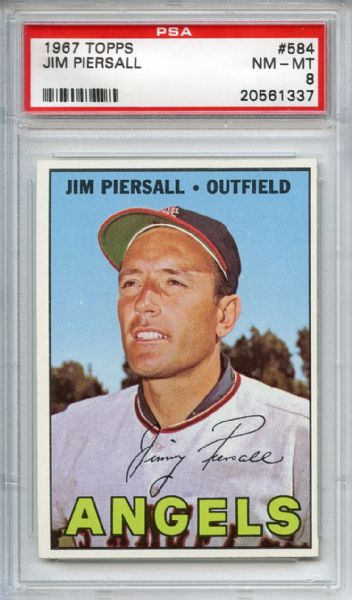 1967 Topps 584 Jim Piersall PSA NM-MT 8