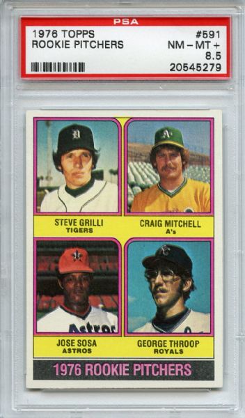 1976 Topps 591 Rookie Pitchers PSA NM-MT+ 8.5