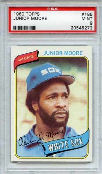 1980 Topps 186 Junior Moore PSA MINT 9