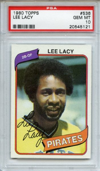 1980 Topps 536 Lee Lacy PSA GEM MT 10