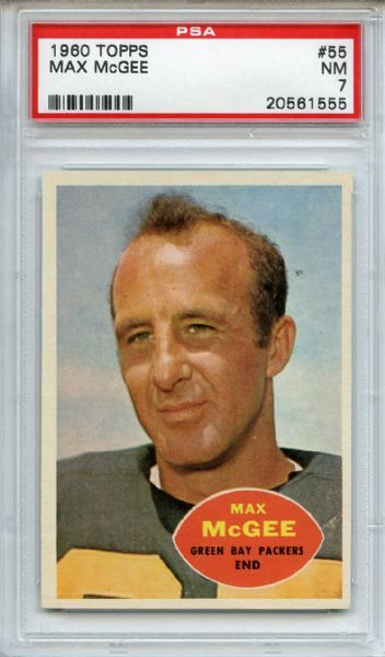 1960 Topps 55 Max McGee PSA NM 7