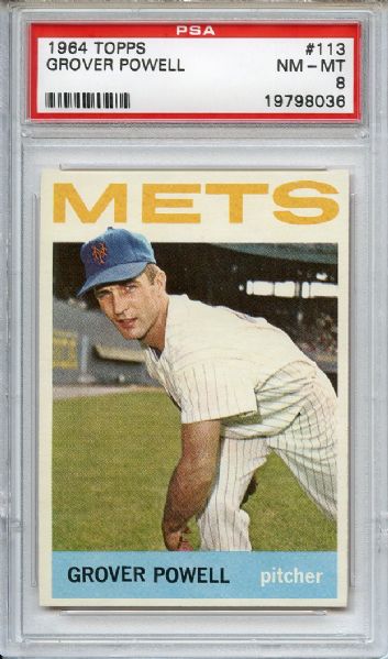 1964 Topps 113 Grover Powell PSA NM-MT 8