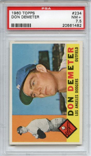 1960 Topps 234 Don Demeter PSA NM+ 7.5