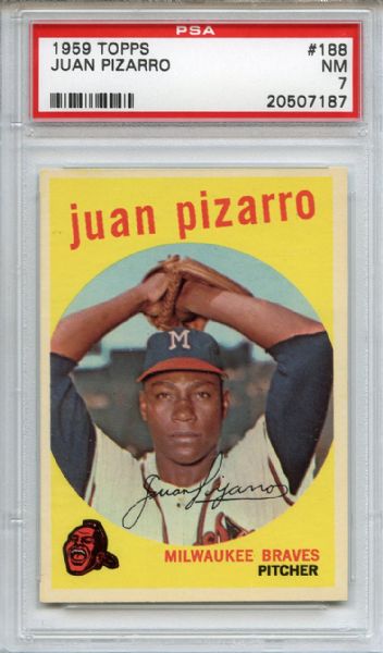 1959 Topps 188 Juan Pizarro PSA NM 7