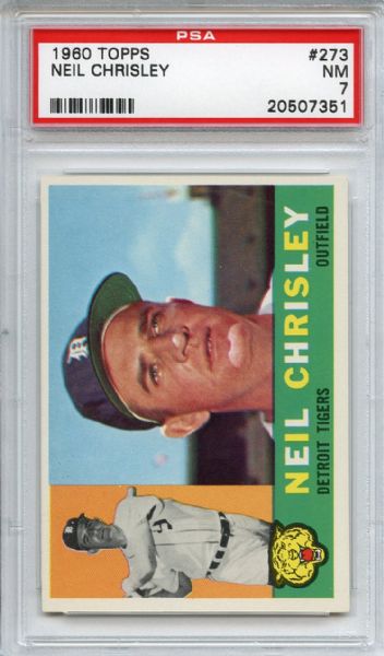1960 Topps 273 Neil Chrisley PSA NM 7