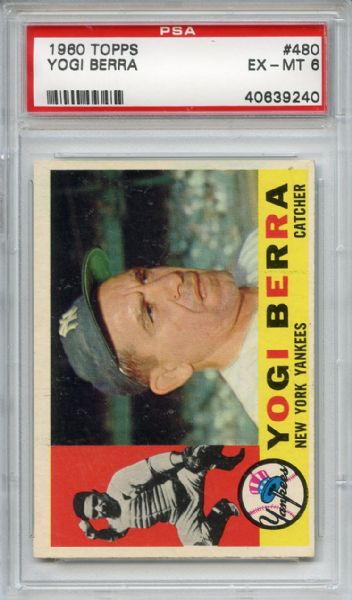 1960 Topps 480 Yogi Berra PSA EX-MT 6
