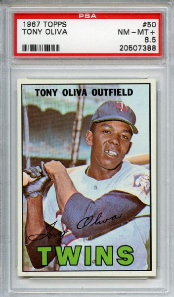 1967 Topps 50 Tony Oliva PSA NM-MT+ 8.5