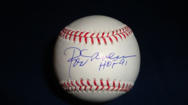 Rod Carew HOF 91 Signed OML Baseball JSA COA
