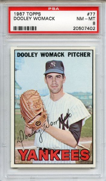 1967 Topps 77 Dooley Womack PSA NM-MT 8