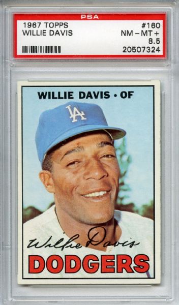 1967 Topps 160 Willie Davis PSA NM-MT+ 8.5