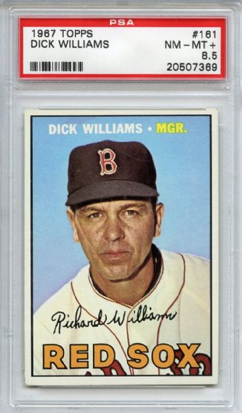 1967 Topps 161 Dick Williams PSA NM-MT+ 8.5