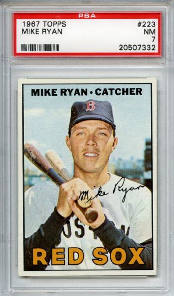 1967 Topps 223 Mike Ryan PSA NM 7