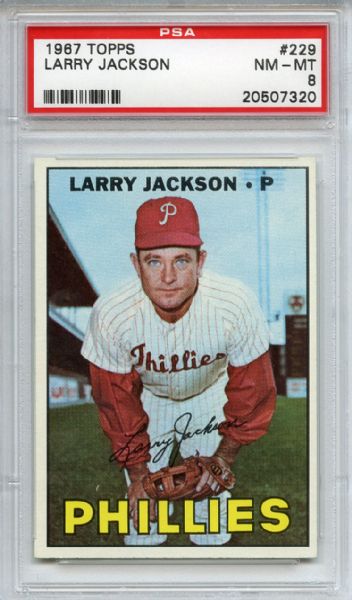 1967 Topps 229 Larry Jackson PSA NM-MT 8