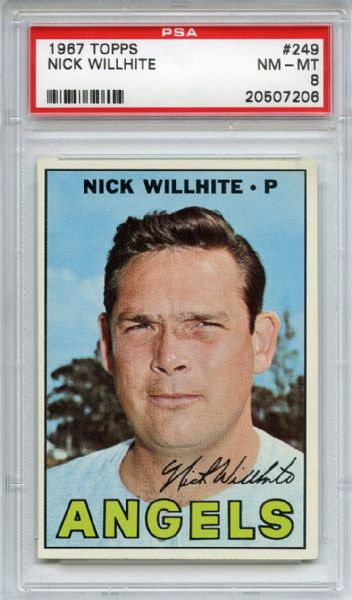 1967 Topps 249 Nick Willhite PSA NM-MT 8