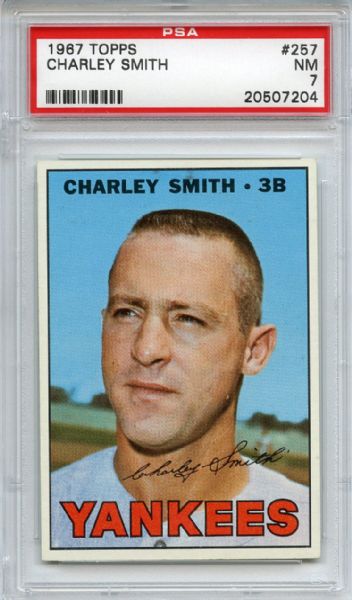 1967 Topps 257 Charley Smith PSA NM 7
