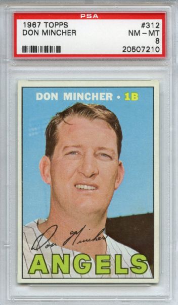1967 Topps 312 Don Mincher PSA NM-MT 8