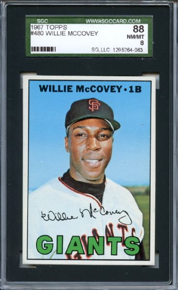 1967 Topps 480 Willie McCovey SGC NM/MT 88 / 8