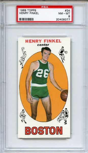 1969 Topps 34 Henry Finkel PSA NM-MT 8