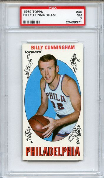 1969 Topps 40 Billy Cunningham Rookie PSA NM 7
