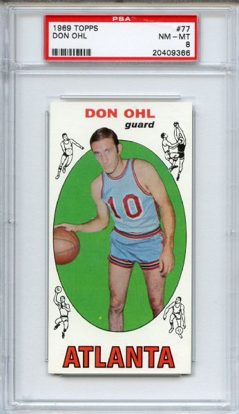 1969 Topps 77 Don Ohl PSA NM-MT 8