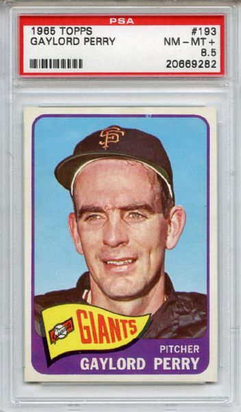 1965 Topps 193 Gaylord Perry PSA NM-MT+ 8.5