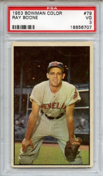 1953 Bowman Color 79 Ray Boone PSA VG 3