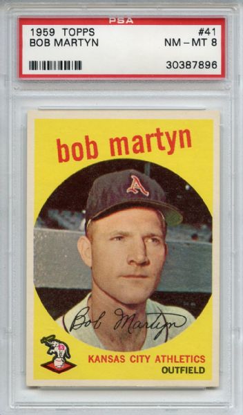 1959 Topps 41 Bob Martyn PSA NM-MT 8