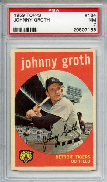 1959 Topps 164 Johnny Groth PSA NM 7