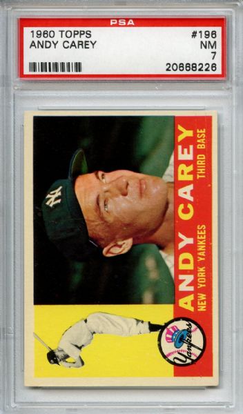 1960 Topps 196 Andy Carey PSA NM 7