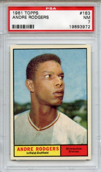 1961 Topps 183 Andre Rodgers PSA NM 7