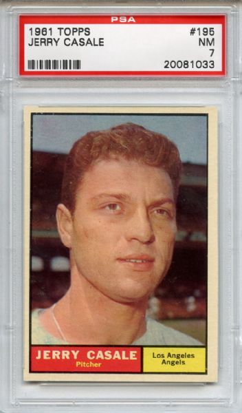 1961 Topps 195 Jerry Casale PSA NM 7