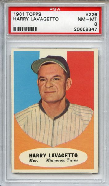 1961 Topps 226 Harry Lavagetto PSA NM-MT 8