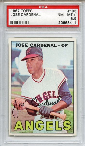 1967 Topps 193 Jose Cardenal PSA NM-MT+ 8.5