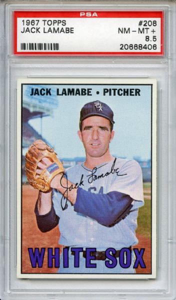 1967 Topps 208 Jack Lamabe PSA NM-MT+ 8.5