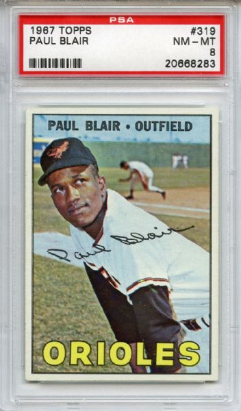 1967 Topps 319 Paul Blair PSA NM-MT 8