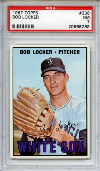 1967 Topps 338 Bob Locker PSA NM 7