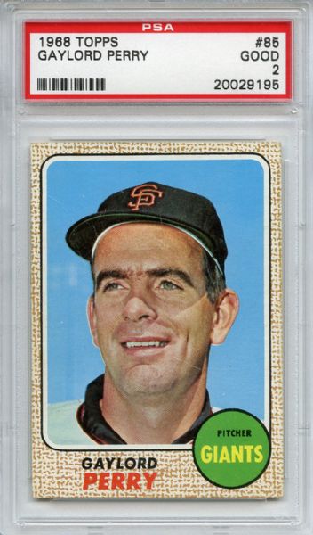 1968 Topps 85 Gaylord Perry PSA GOOD 2